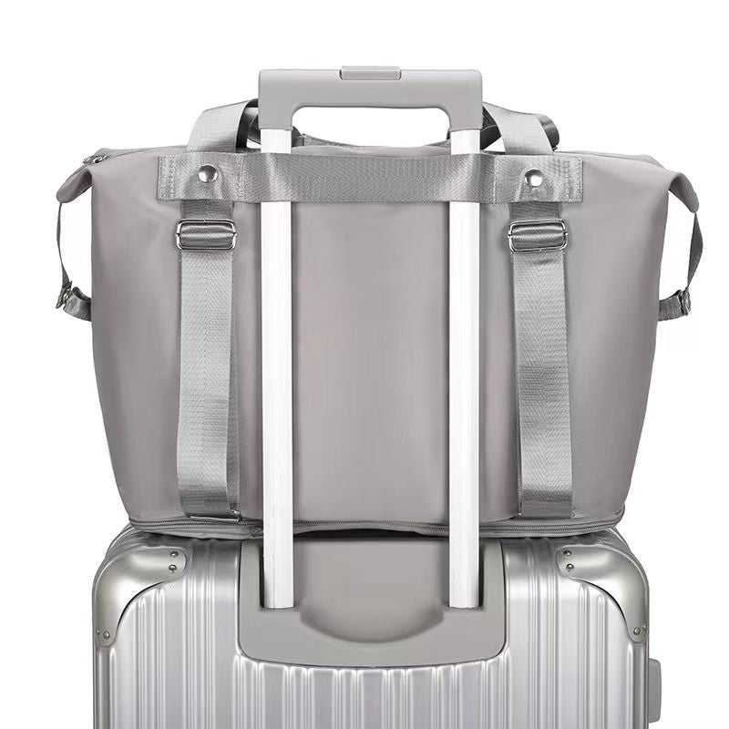 Expandable Oxford Travel Bag Backpack with Luggage Belt in 8 Colors