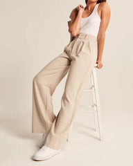 Pantalon large taille haute avec poches, 7 couleurs, S-5XL