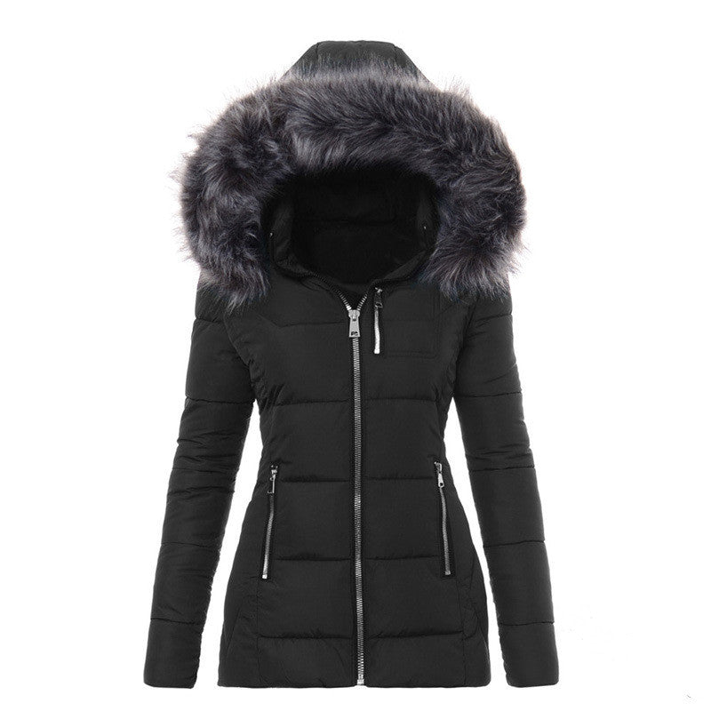 Puffer Jacket with Fur-Lined Hood