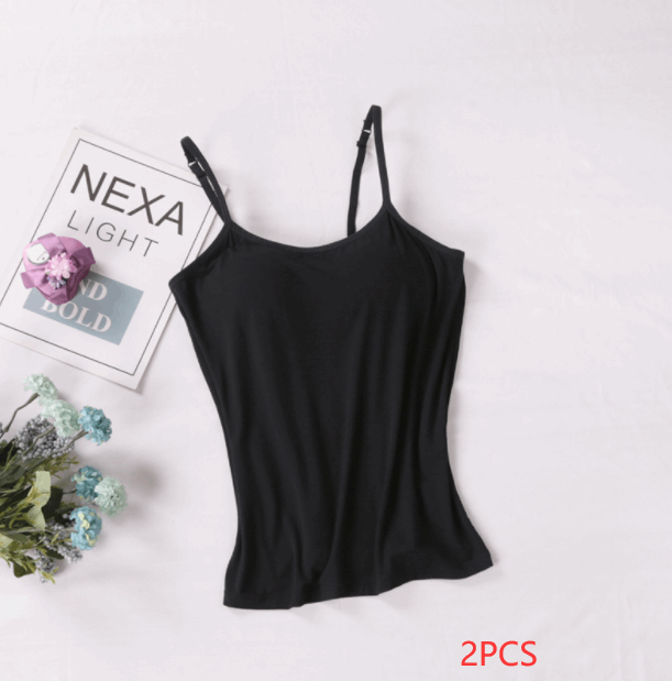 Haut caraco en modal à bretelles réglables, 8 couleurs, S-XXL
