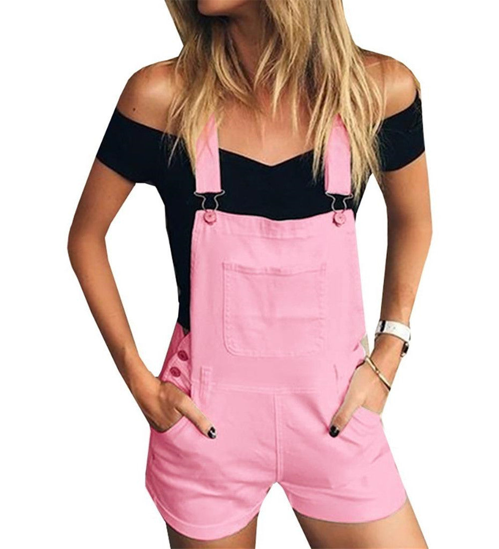 Overall Shorts with Pockets