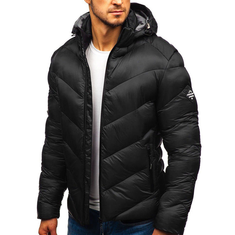 Men's Long Sleeve Hooded Puffer Jacket