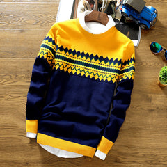 Men's Long Sleeve Wool Sweater in 4 Colors M-XXL