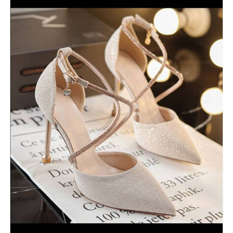 Strappy High Heel Stilettos in 2 Colors