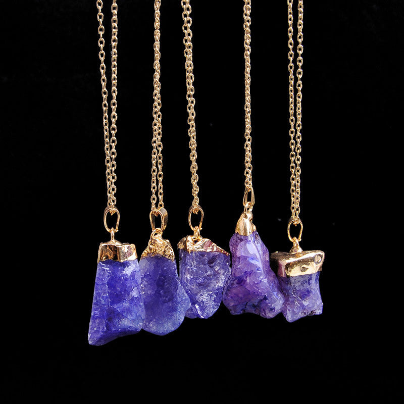 Necklace with Crystal Pendant in 9 Colors