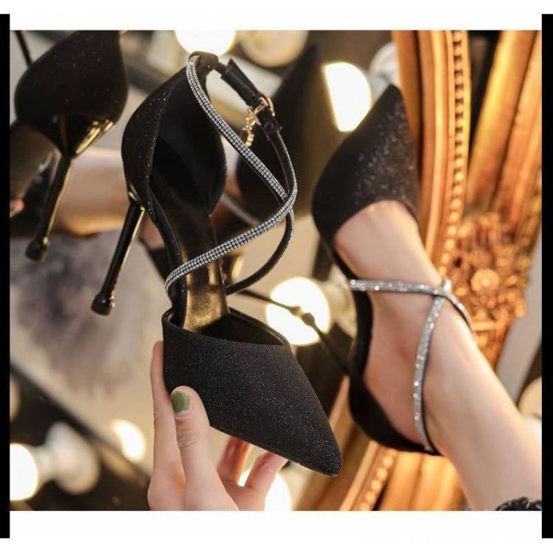 Strappy High Heel Stilettos in 2 Colors