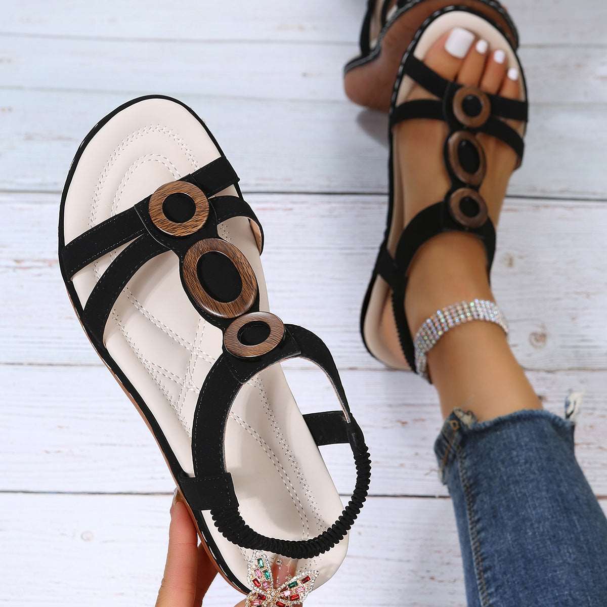 Bohemian Sandals with Ankle Strap