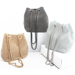 Glitter Hand Shoulder Evening Bag in 3 Colors
