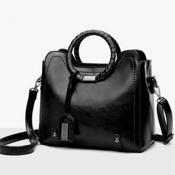 Oil Wax Leather Hand Messenger Bag in 3 Colors