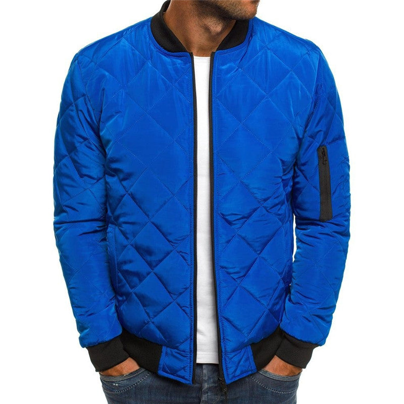 Einfarbige Herrenjacke mit Reißverschluss in 6 Farben S-3XL