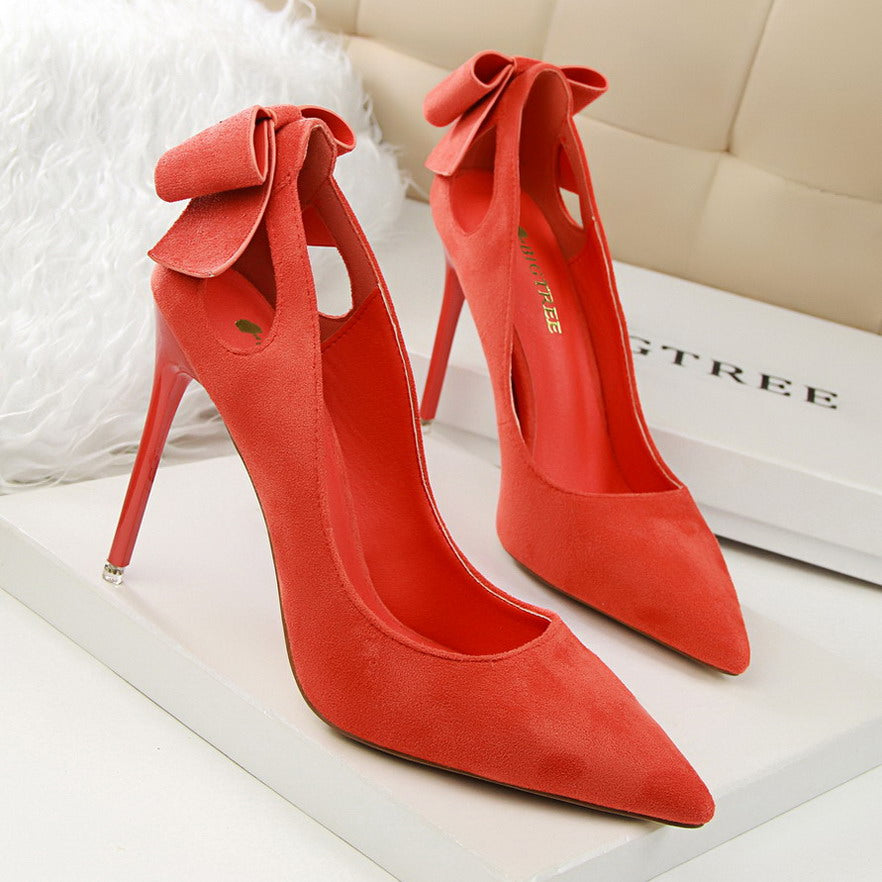Leder High Heel Stilettos mit spitzer Zehenpartie in 7 Farben