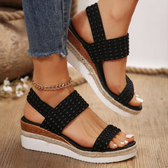 Wedge Sandals with Ankle Strap in 3 Colors
