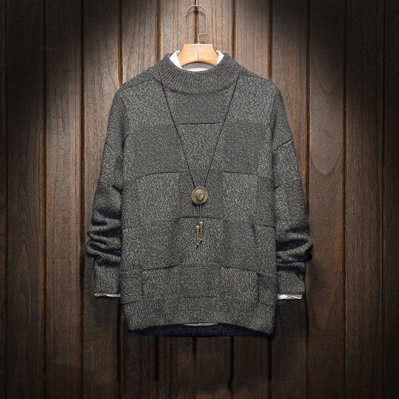 Men's Checkered Long Sleeve Sweater in 4 Colors M-5XL