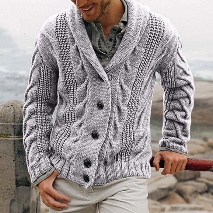 Men's Knit Cardigan Sweater in 4 Colors S-XXL