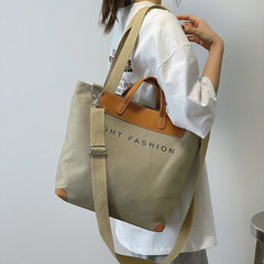 Canvas Large Capacity Shoulder Crossbody Bag in 5 Colors