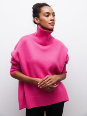 Knit Turtleneck Long Sleeve Sweater in 8 Colors S-L
