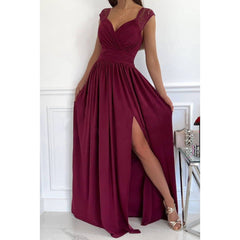 V-Neck Sleeveless Maxi Dress in 6 Colors S-2XL