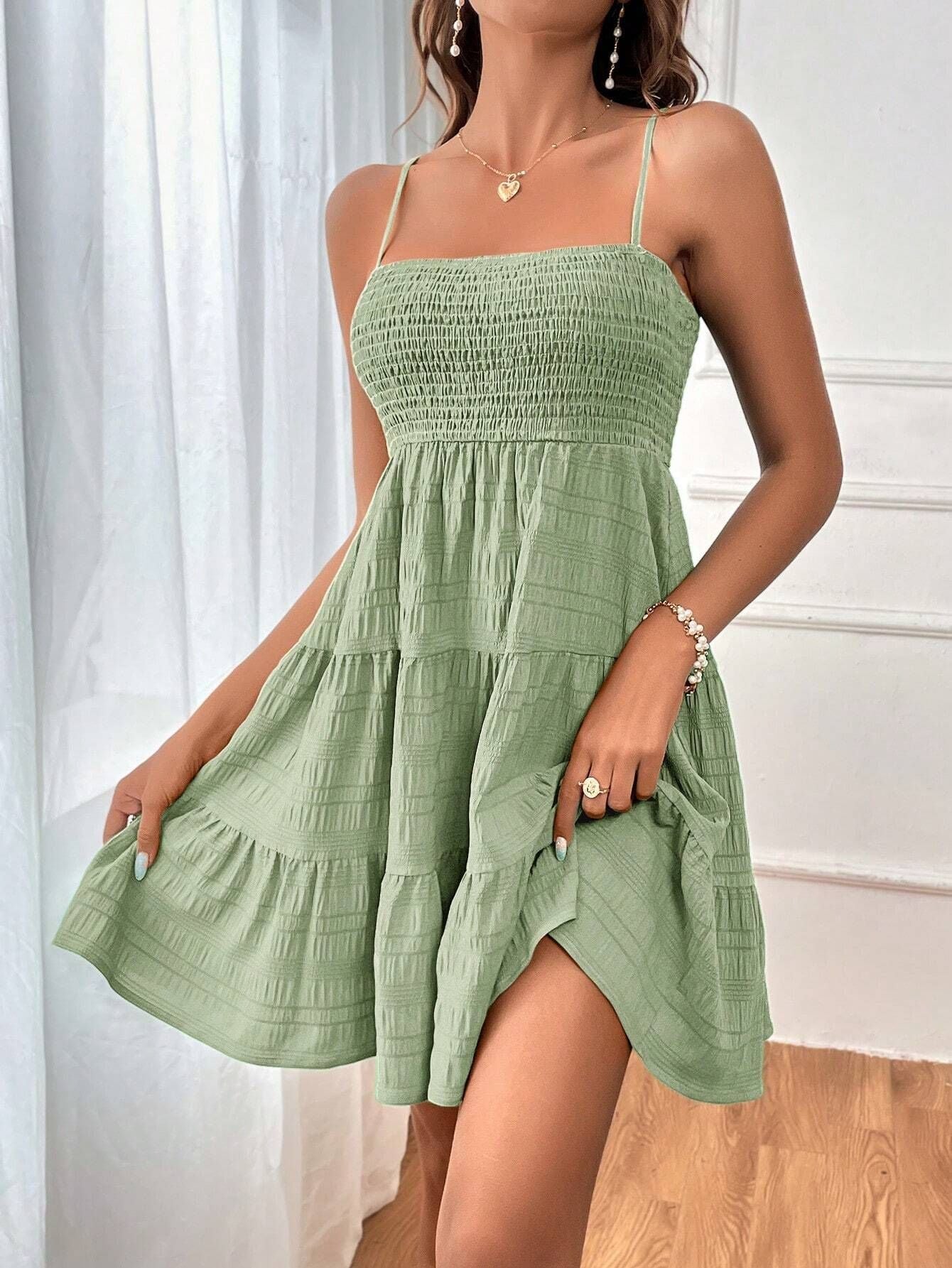 Sleeveless Ruffled Summer Mini Dress with Spaghetti Straps in 8 Colors S-XXL