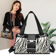 Printed Soft Leather Shoulder Messenger Bag in 2 Patterns