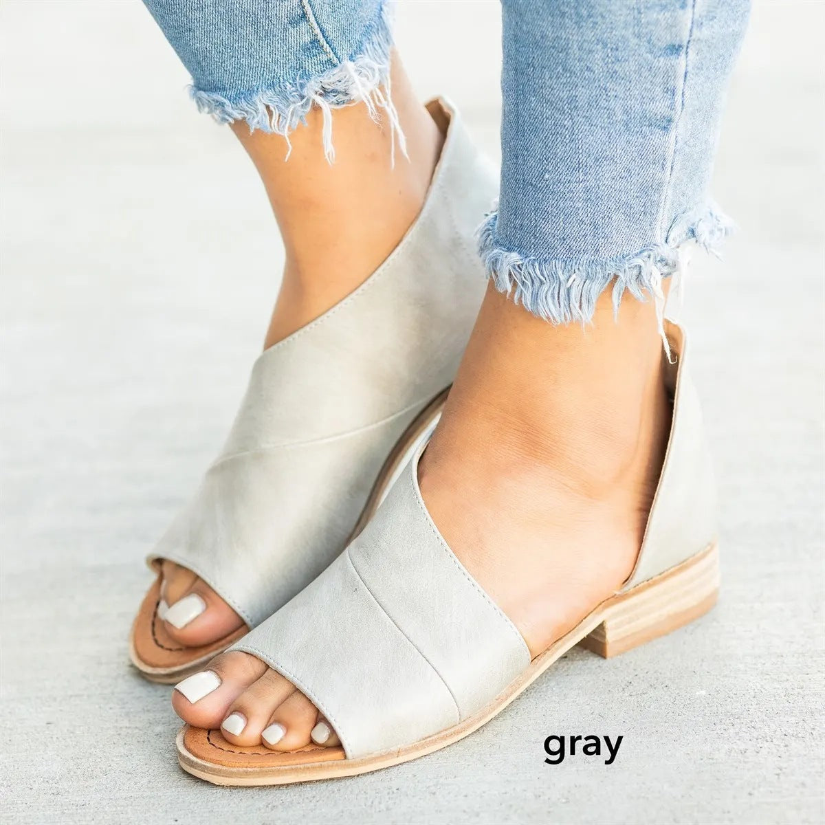 Open Toe Closed Heel Sandals