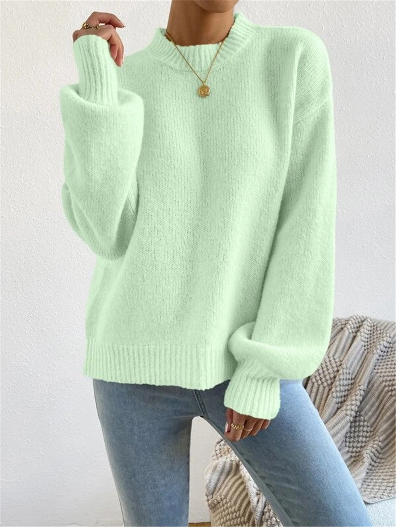 Mock Neck Long Sleeve Sweater