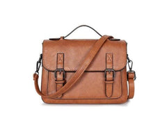 Messenger Bag with Zipper and Buckles in 4 Colors