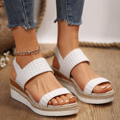 Wedge Sandals with Ankle Strap in 3 Colors