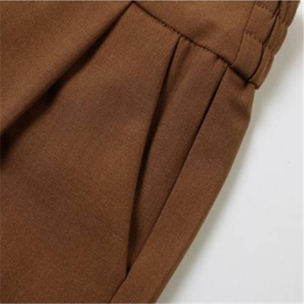 Slim Fit Pleated Pants with Pockets