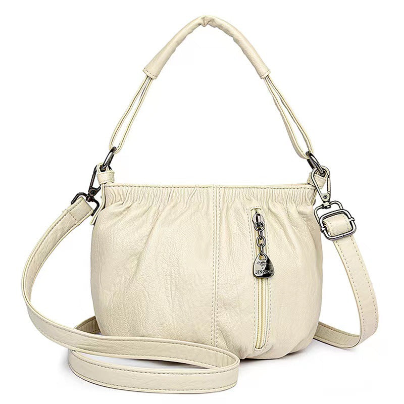 Retro Pleated Hand Shoulder Bag in 7 Colors