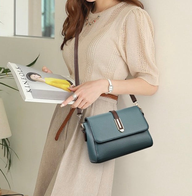 Shoulder Bag with Contrasting Adjustable Strap