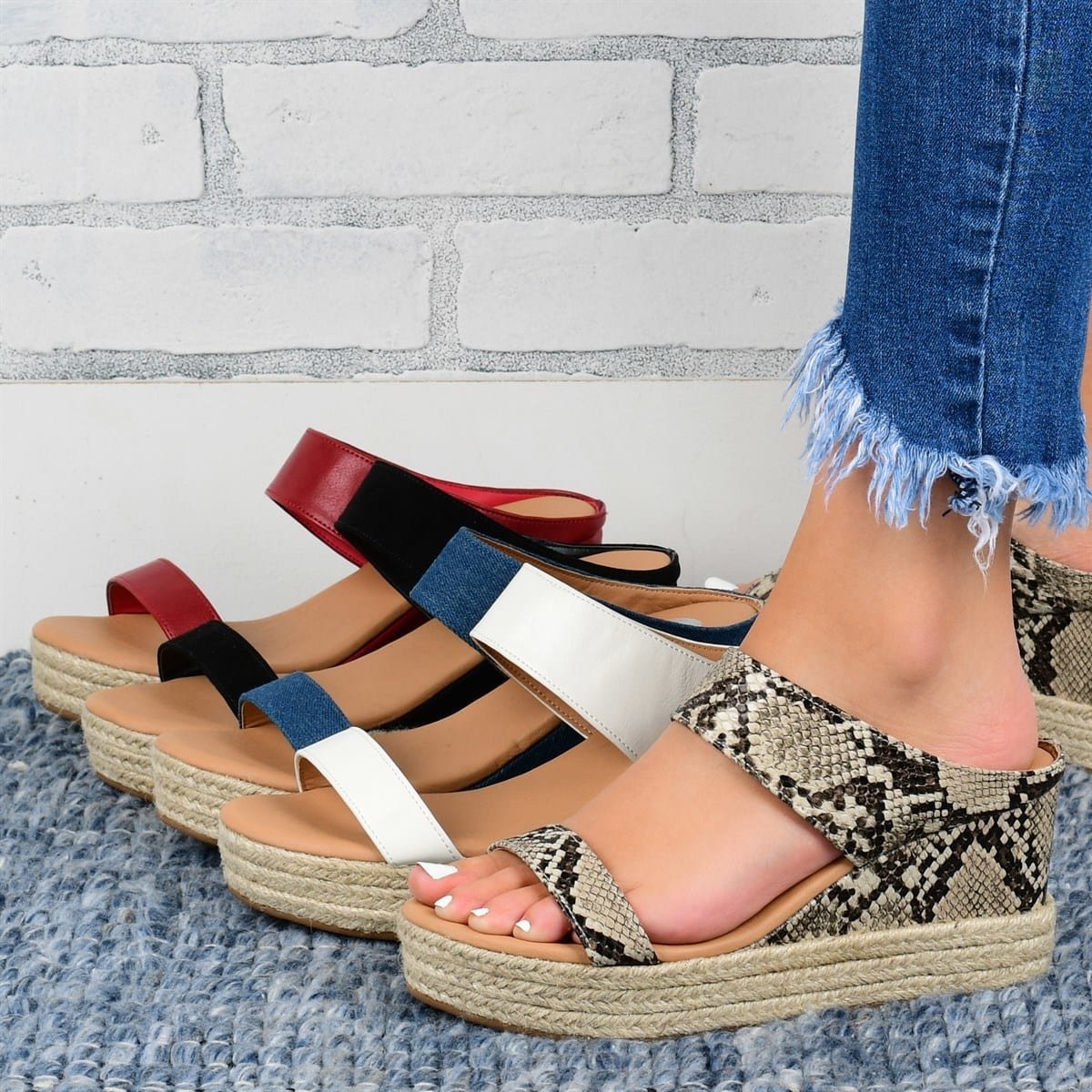 High Wedge Heel Sandals in 5 Colors