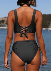Bikini mit verstellbarer Kordelzughose in 4 Farben S-3XL