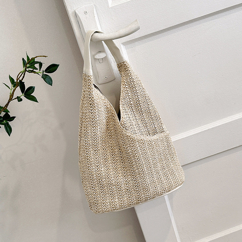 Woven Straw Tote Hand Bag in 3 Colors