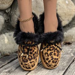 Plush Suede Platform Slippers