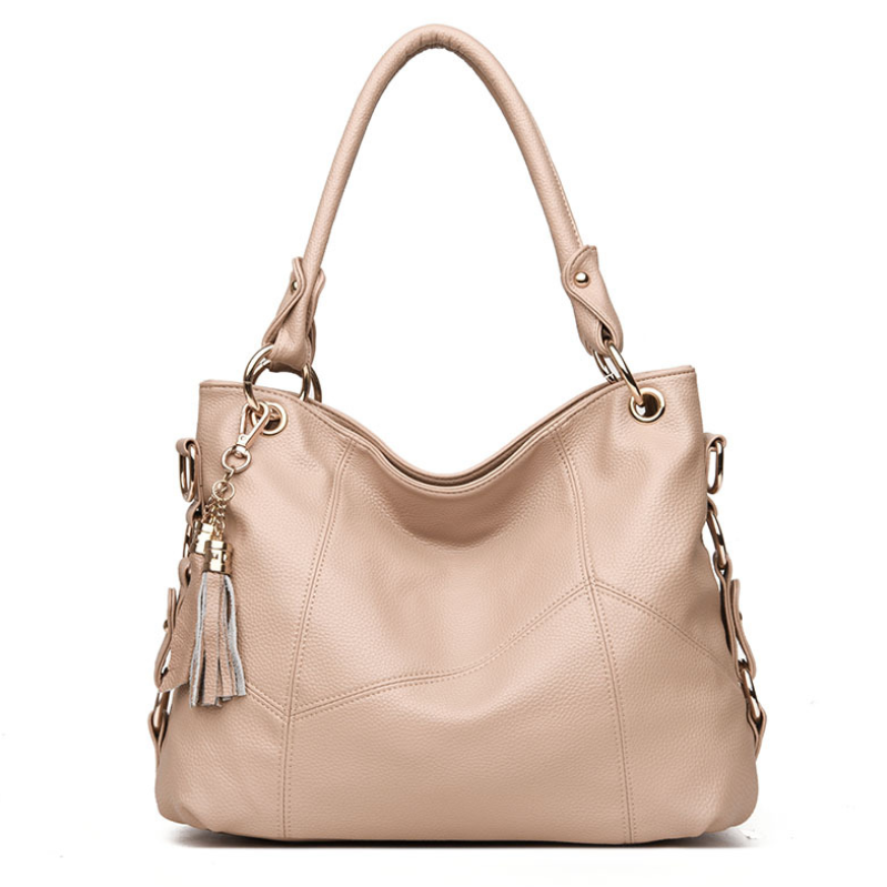 Hand Shoulder Bag with Decorative Tassels