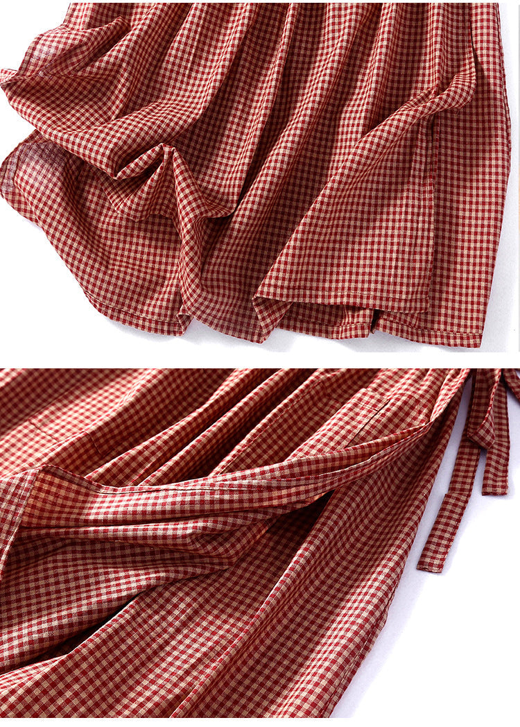 Sleeveless Checkered Midi Dress in 3 Colors M-2XL