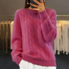 Cable-Knit Long Sleeve Sweater