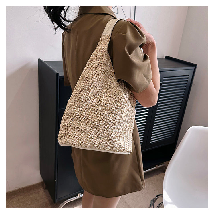 Woven Straw Tote Hand Bag in 3 Colors