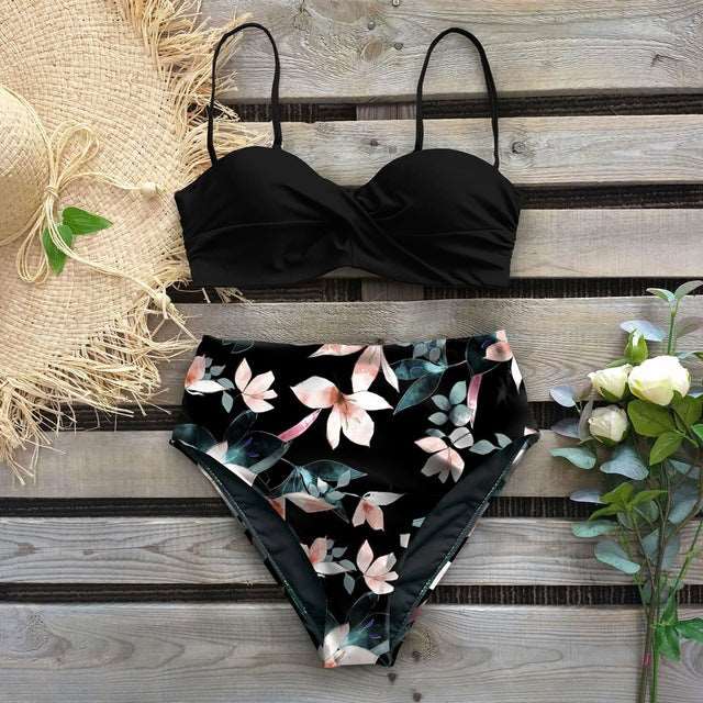 High Waist Printed Bikini in 15 Patterns S-XL