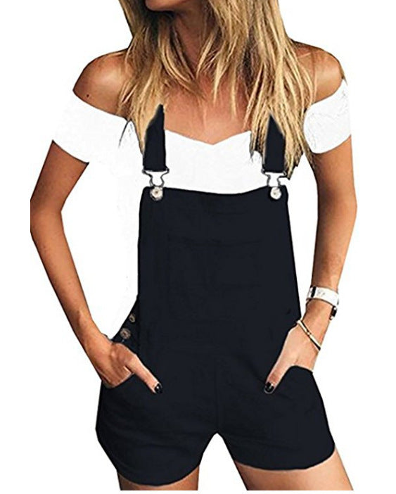 Overall Shorts with Pockets