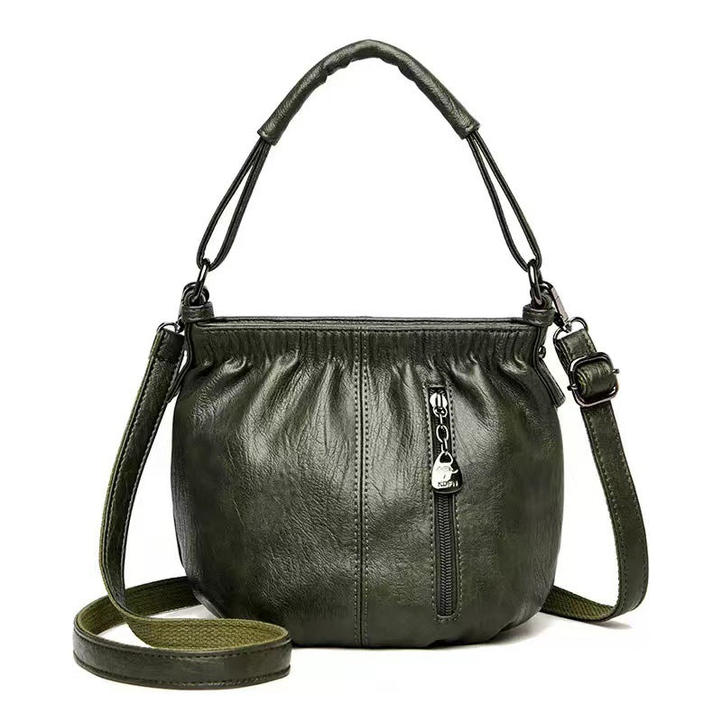 Retro Pleated Hand Shoulder Bag in 7 Colors