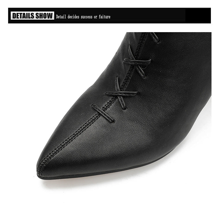 Stiletto Heel Pointed Toe Ankle Boots