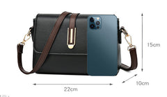 Shoulder Bag with Contrasting Adjustable Strap