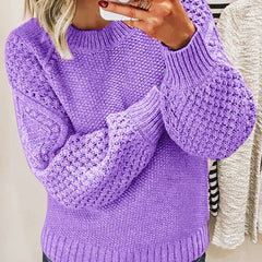Thick Knit Long Sleeve Sweater in 5 Colors Sizes 4-16