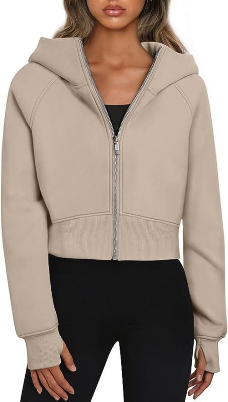 Kurzes Langarm-Sweatshirt mit Kapuze in 6 Farben S-XL 
