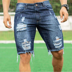 Short en jean déchiré pour homme 