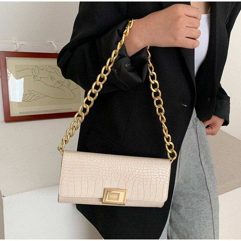 Small Shoulder Bag with Chain Strap