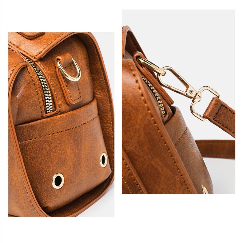 Solid Color Hand Shoulder Bag