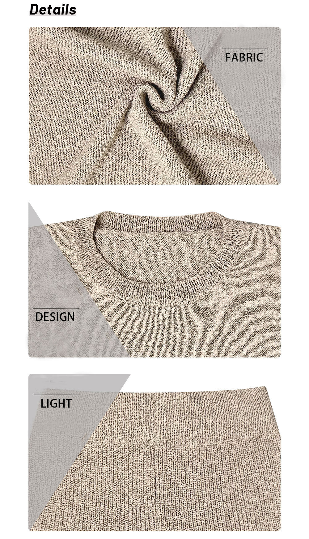 Set aus ärmellosem Stricktop und passenden Shorts