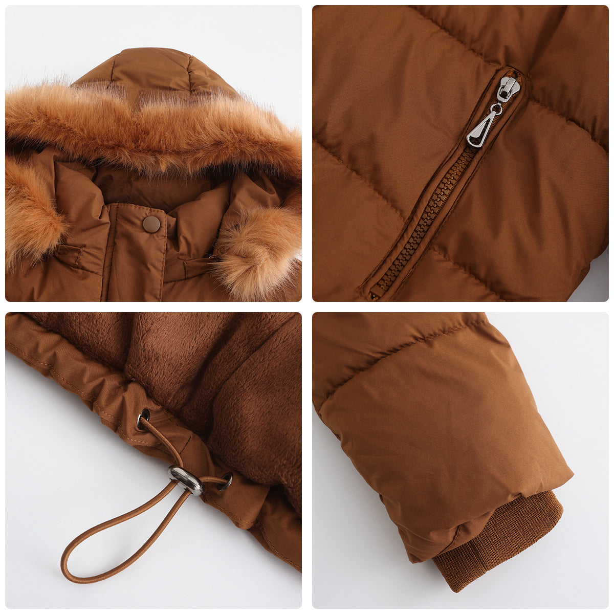 Bubble Jacket with Detachable Hood and Pockets
